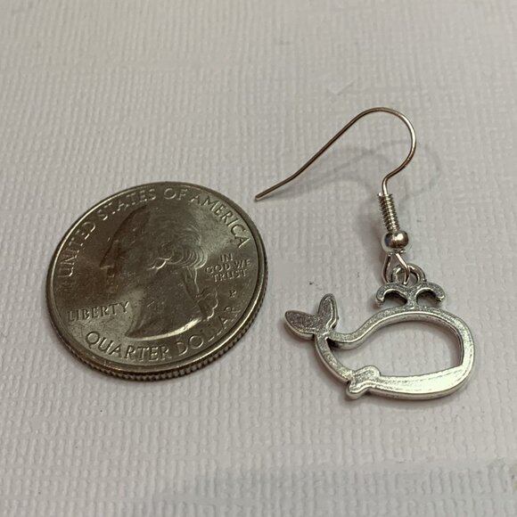 Whale Earring, Whale Jewelry, Gift Idea, Nautical Earrings, Silly Animal Earring - Picture 5 of 6